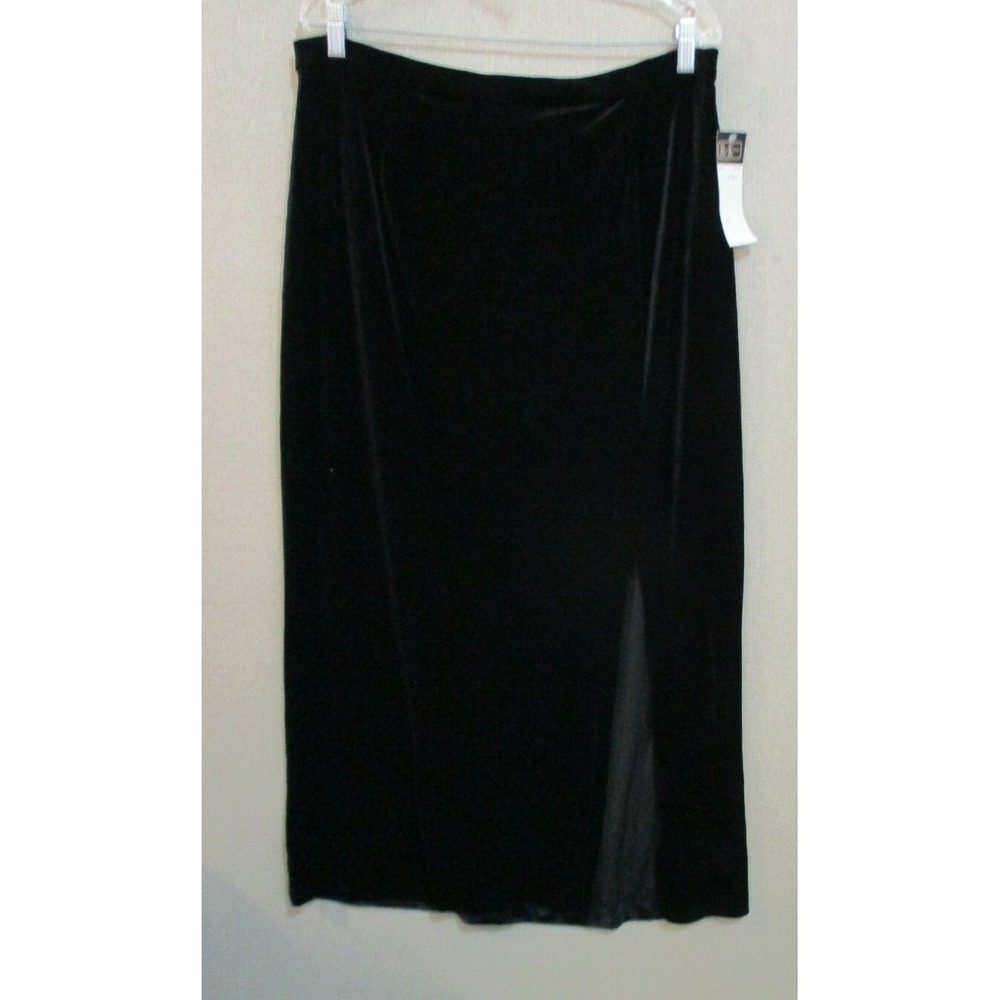 Vintage 90's R & K Skirt Size XL Velour Evening Dressy Shiny Stretch NWT